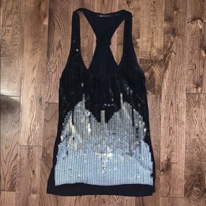 Mango sequined sleeveless top